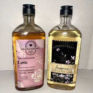 Bath & Body Works Aromatherapy Body Wash Duo - Cacao Rose & Violet Sandalwood